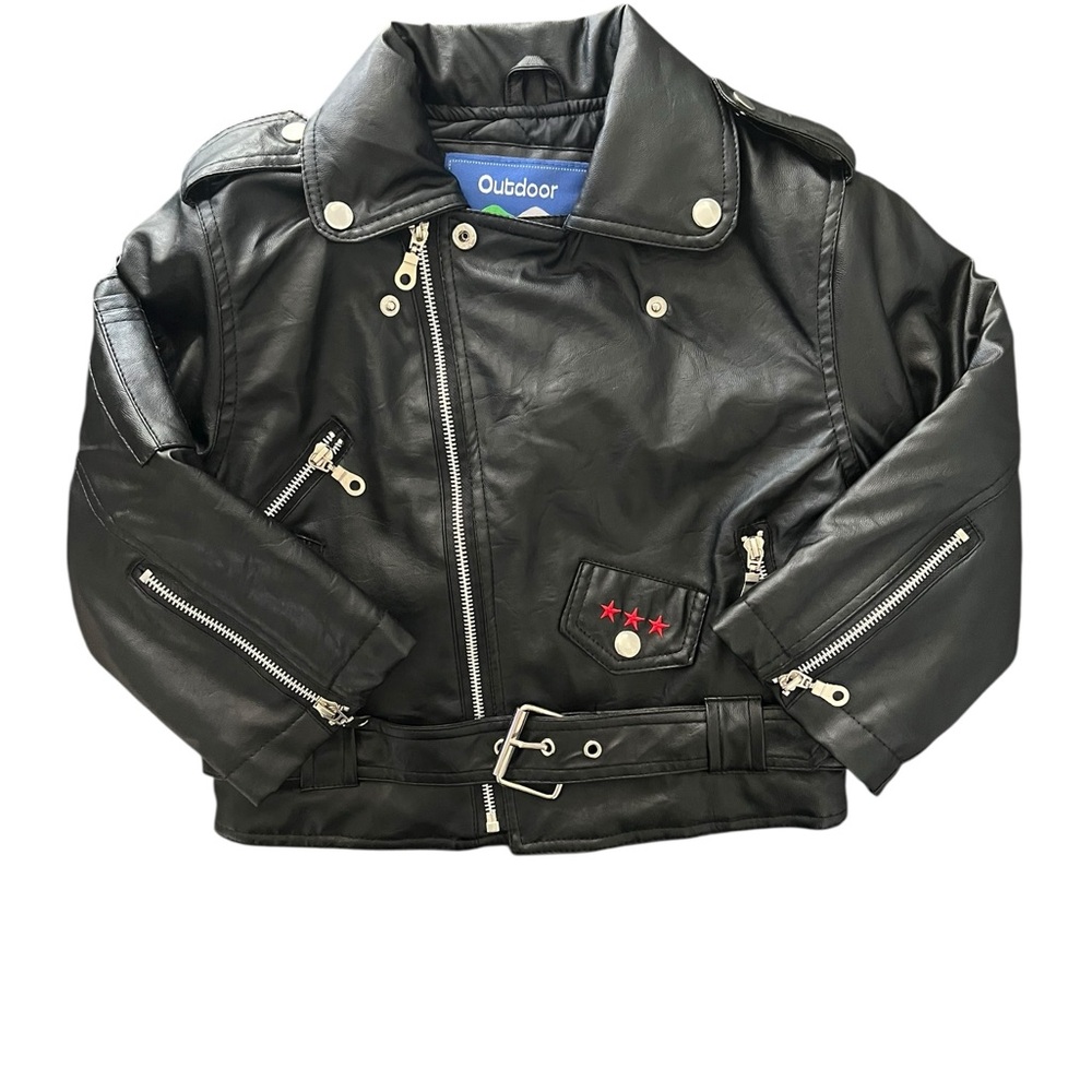 Outdoor habitat Black biker Jacket with USA Eagle Design - Picture 6 of 8